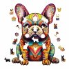 Puzzle Drewniane Słodki Buldożek M