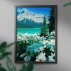 Malowanie Po Numerach Zestaw Stokrotki i Góry 40x50