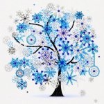Haft Diamentowy Zimowe Drzewko 30x30 cm