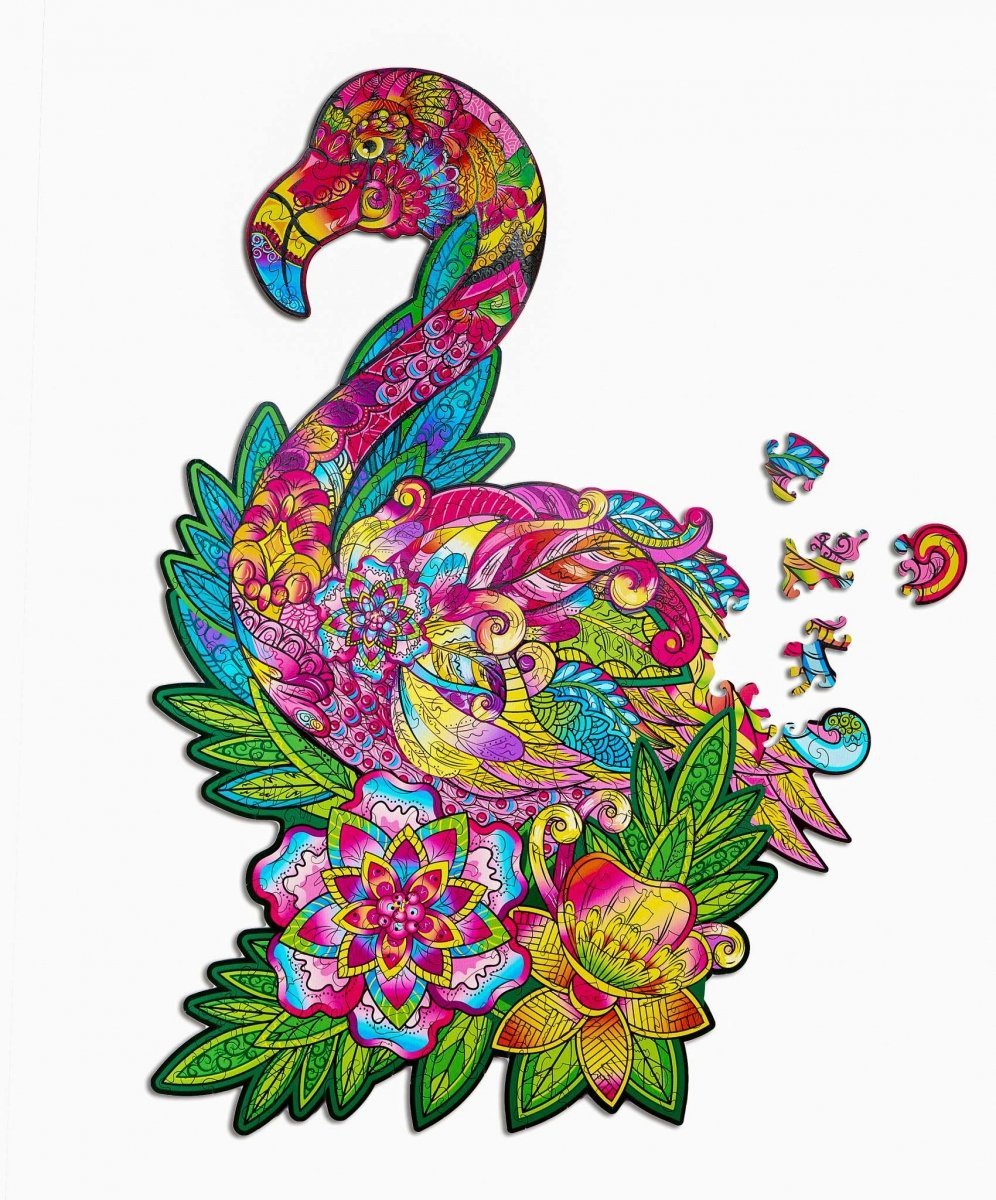 Puzzle Drewniane Baśniowy Flaming L