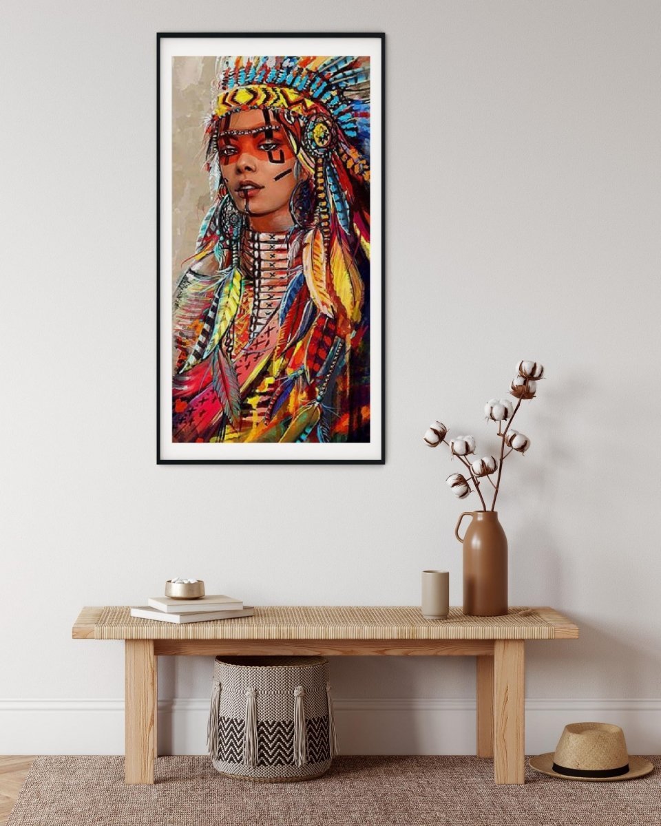 Haft Diamentowy Mistyczna Indianka 45x85 cm