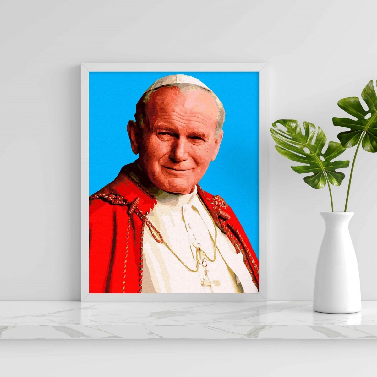 Malowanie Po Numerach Zestaw Jan Paweł II 40x50