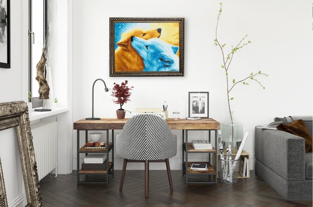 Malowanie Po Numerach Zestaw Wróżkowe Wilki 40x50