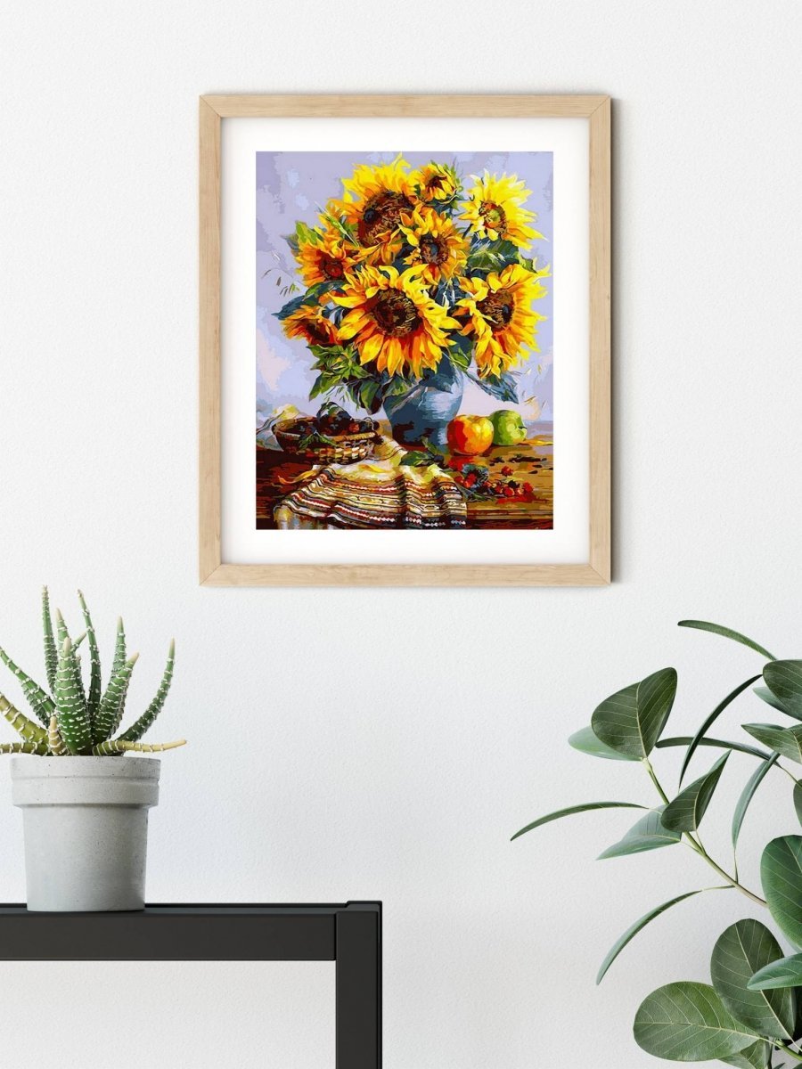 Haft Diamentowy Słoneczniki 30x40 cm
