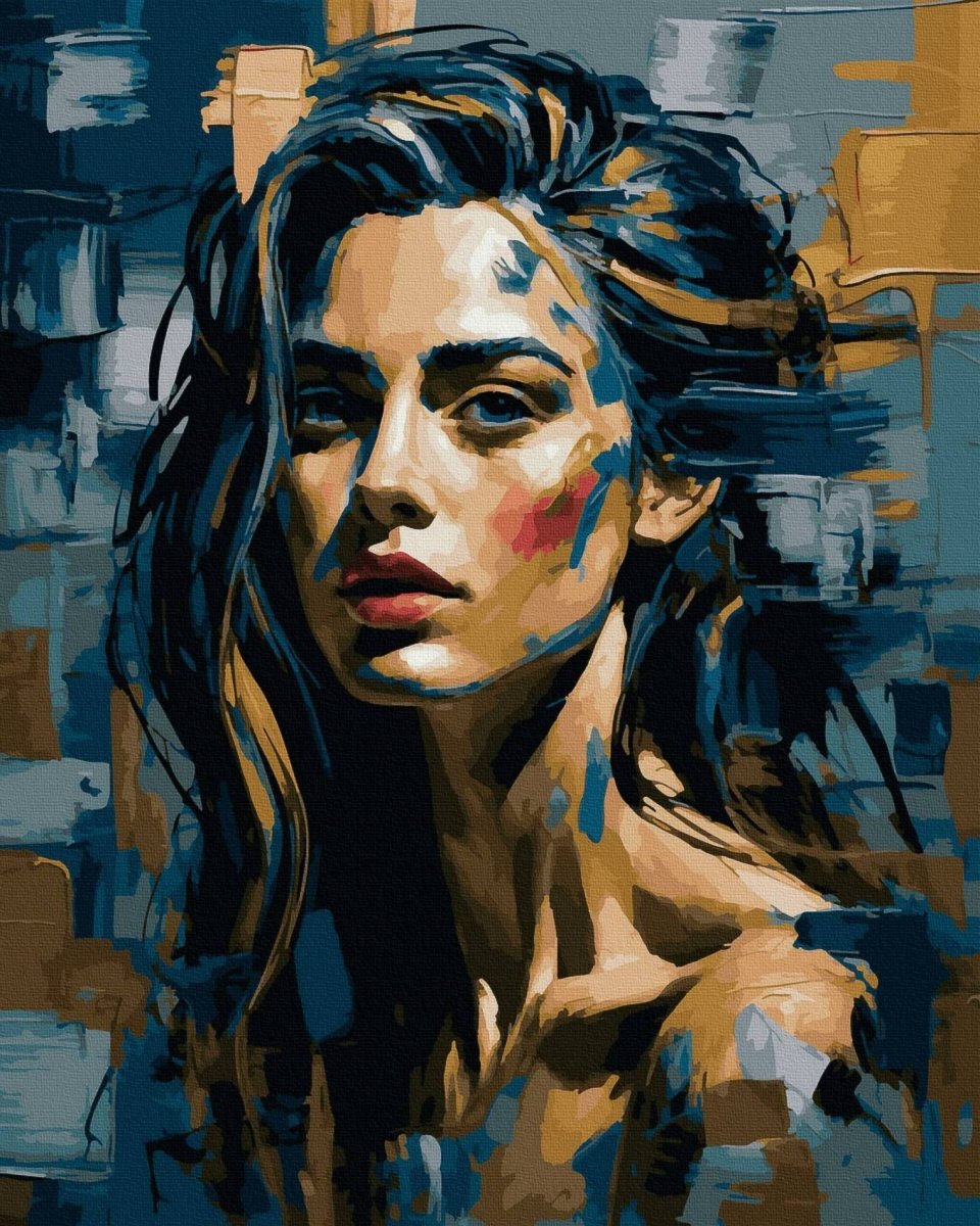 Malowanie Po Numerach Zestaw Siła Kobiety 40x50 Złota Farba