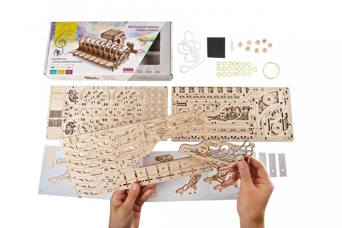 Puzzle 3D Drewniane Mechaniczna Celesta uGEARS