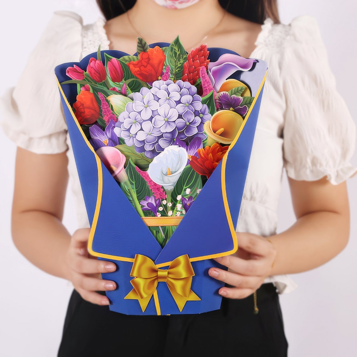 Kartka Pocztowa Okolicznościowa 3D Pop-up Kwiaty - Elegancki Bukiet
