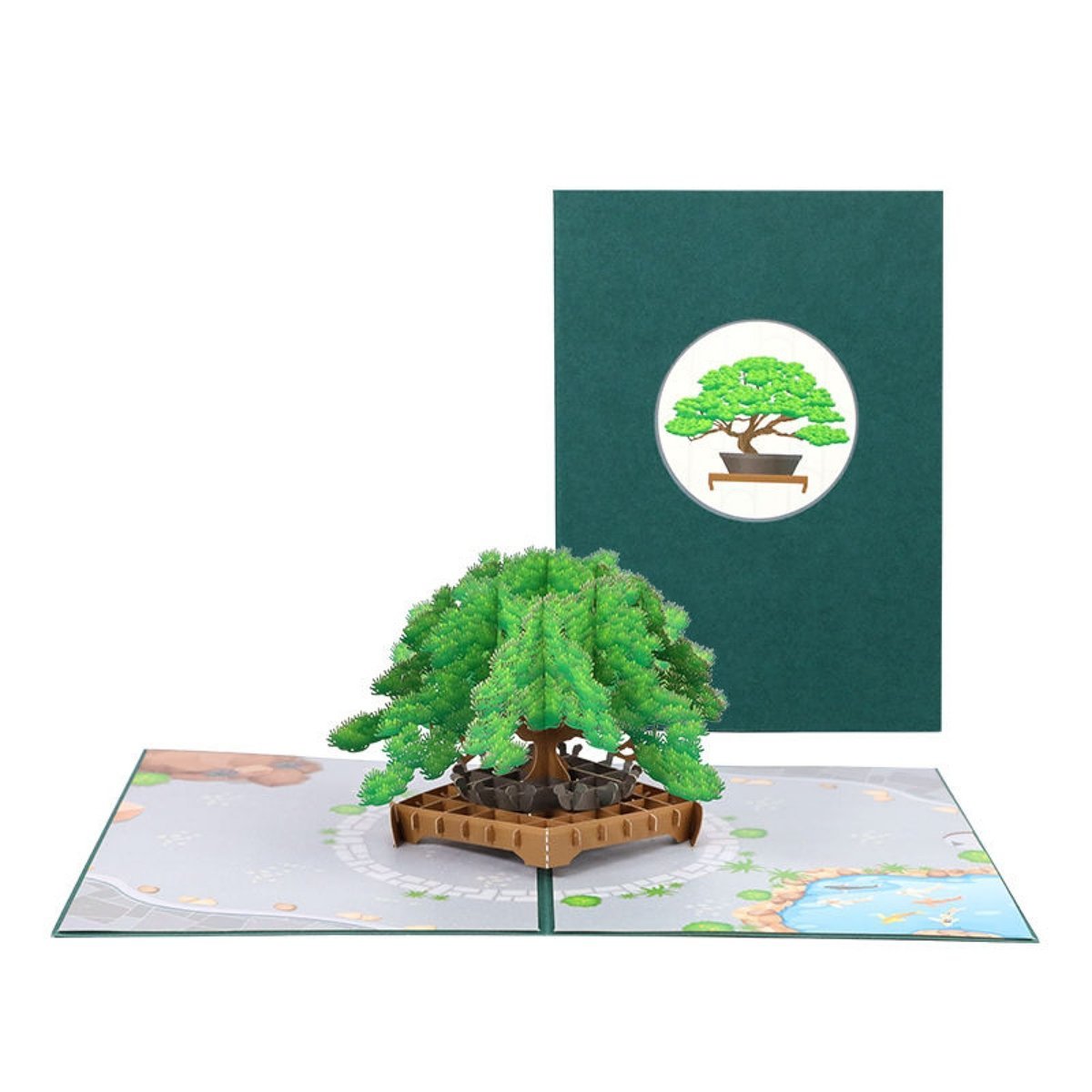 Kartka Pocztowa Okolicznościowa 3D Pop-up Drzewko Bonsai