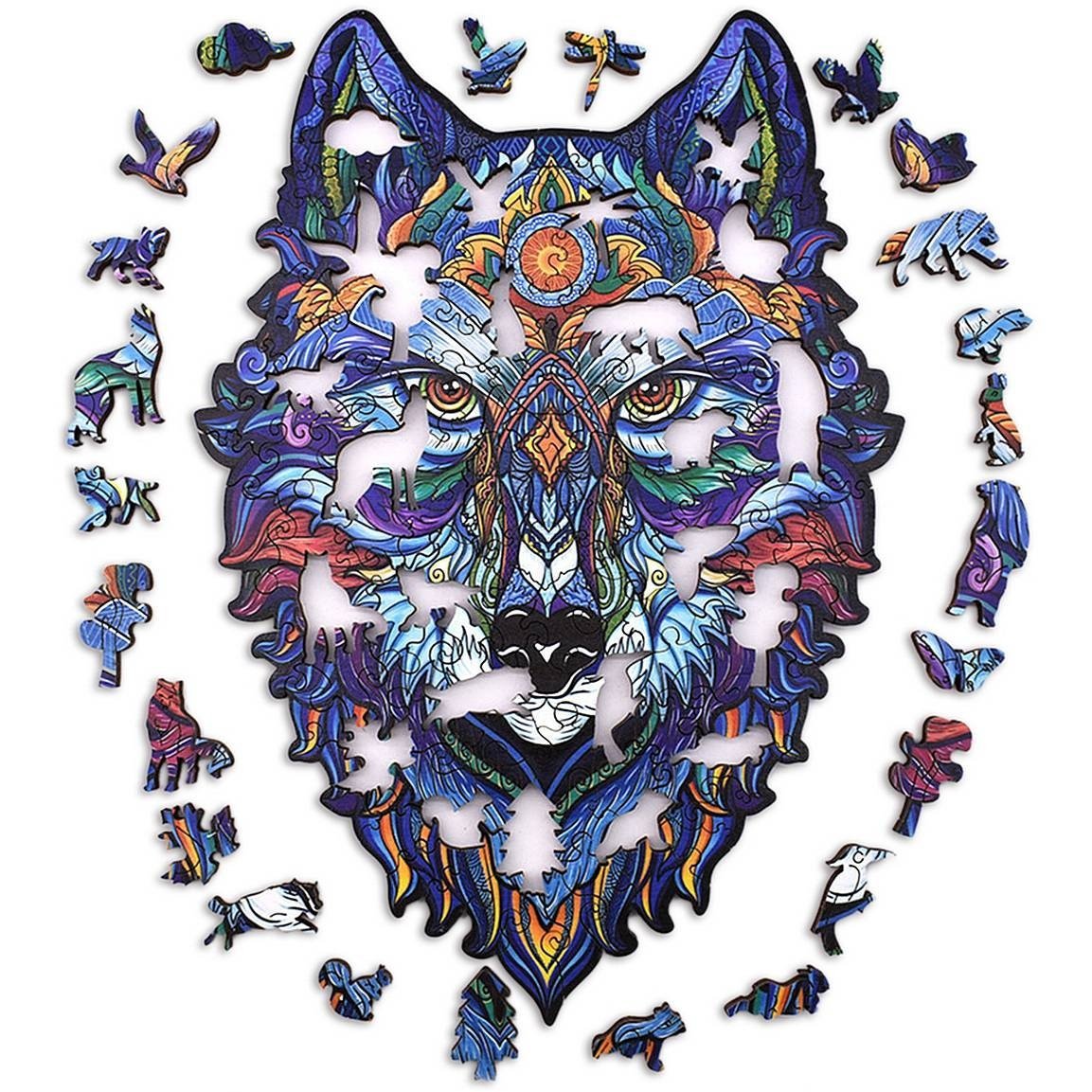 Puzzle Drewniane Magiczny Wilk A3