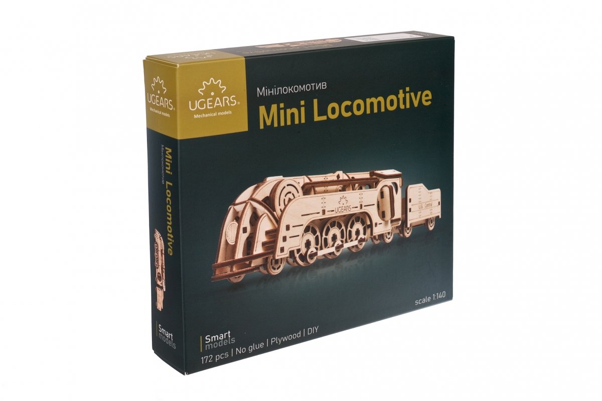 Puzzle 3D Drewniane  Mini Lokomotywa uGEARS Smart
