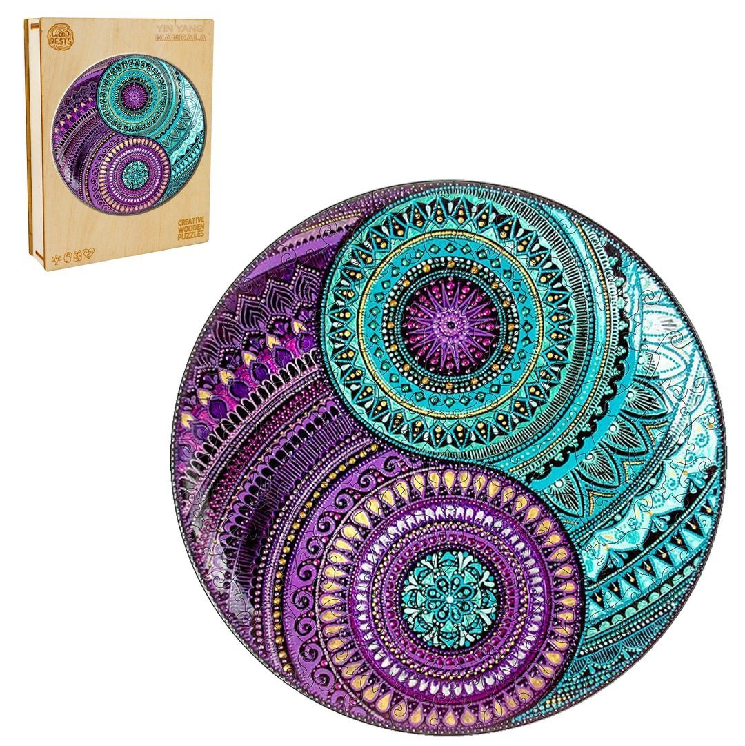 Puzzle Drewniane Mandala Yin Yang M