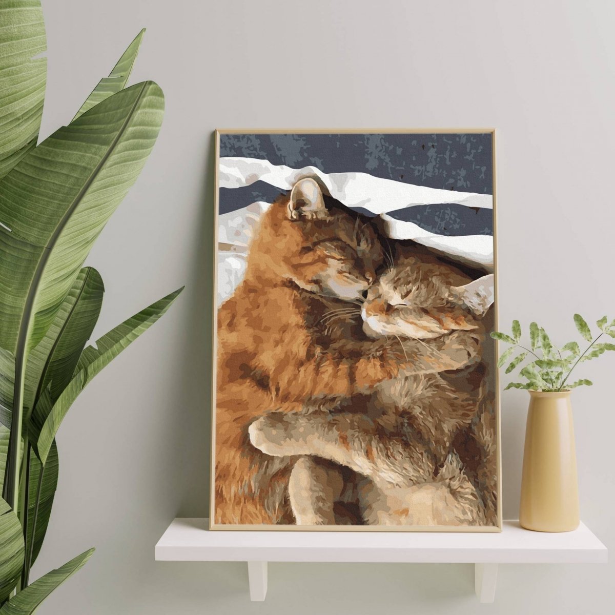 Malowanie Po Numerach Zestaw Czułość Kota 40x50
