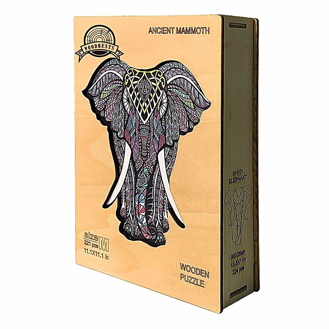 Puzzle Drewniane Antyczny Mamut XL