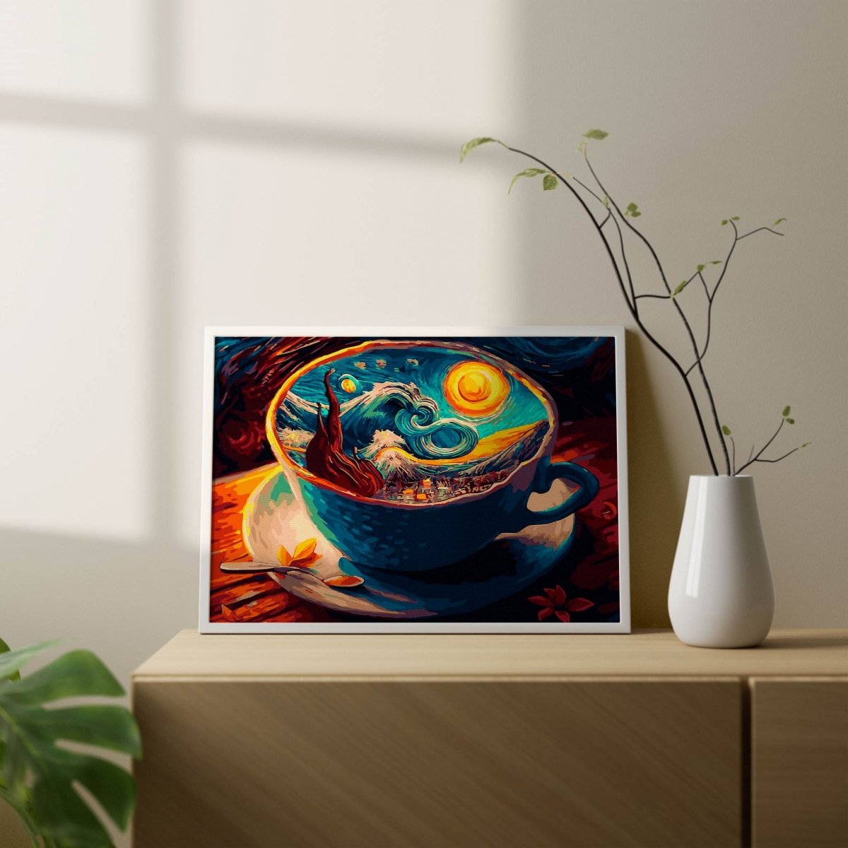 Malowanie Po Numerach Zestaw Noc w Kubku 40x50