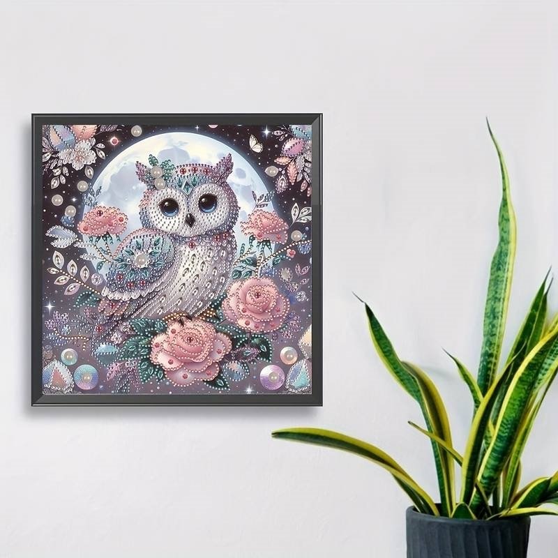 Haft Diamentowy Słodka Sowa 30x30 cm