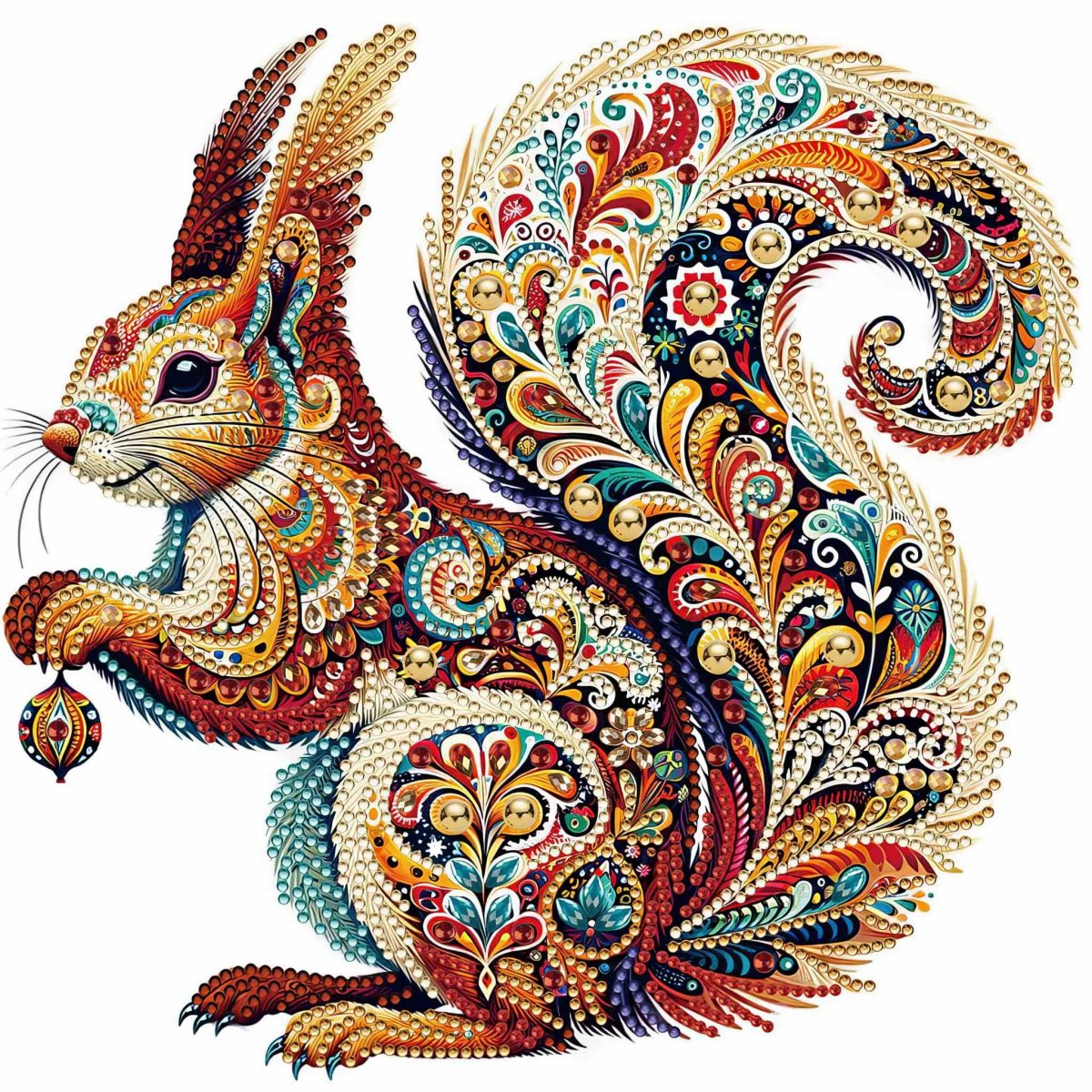 Haft Diamentowy Diamentowa Wiewiórka 30x30 cm