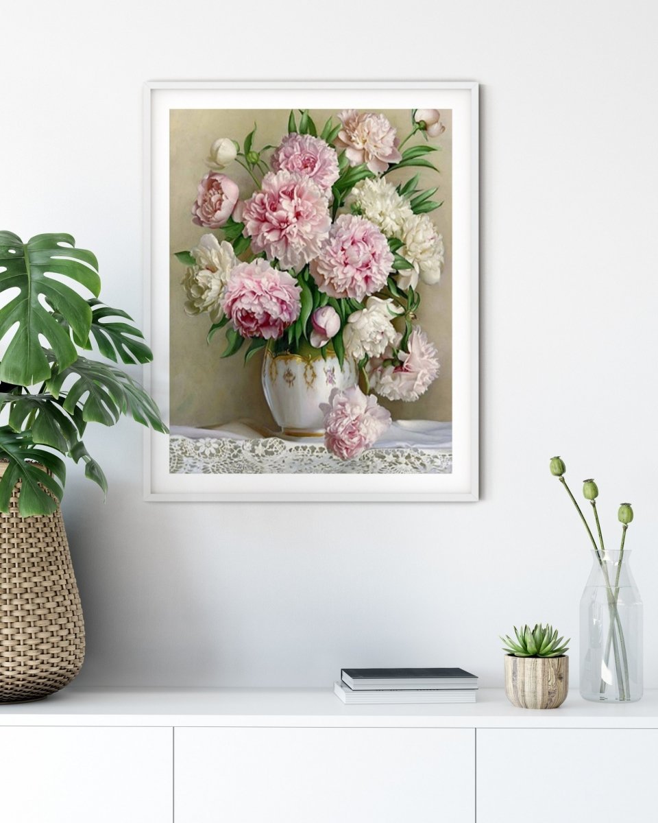Haft Diamentowy Delikatny Róż 40x50