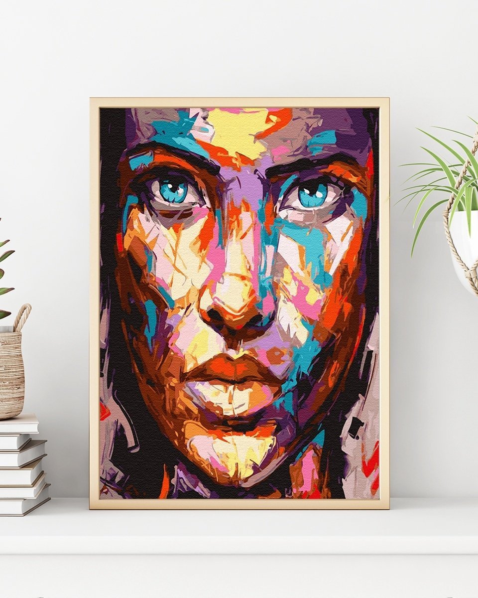 Malowanie Po Numerach Zestaw Kolorowy Twarz 40x50