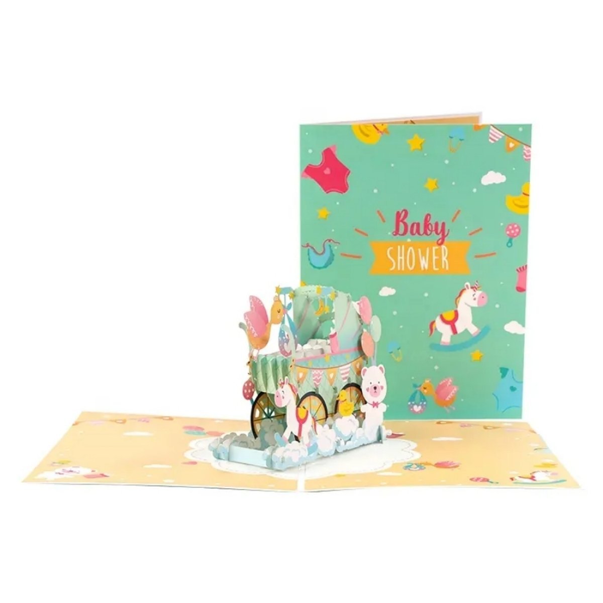 Kartka Pocztowa Okolicznościowa 3D Pop-up Baby Shower