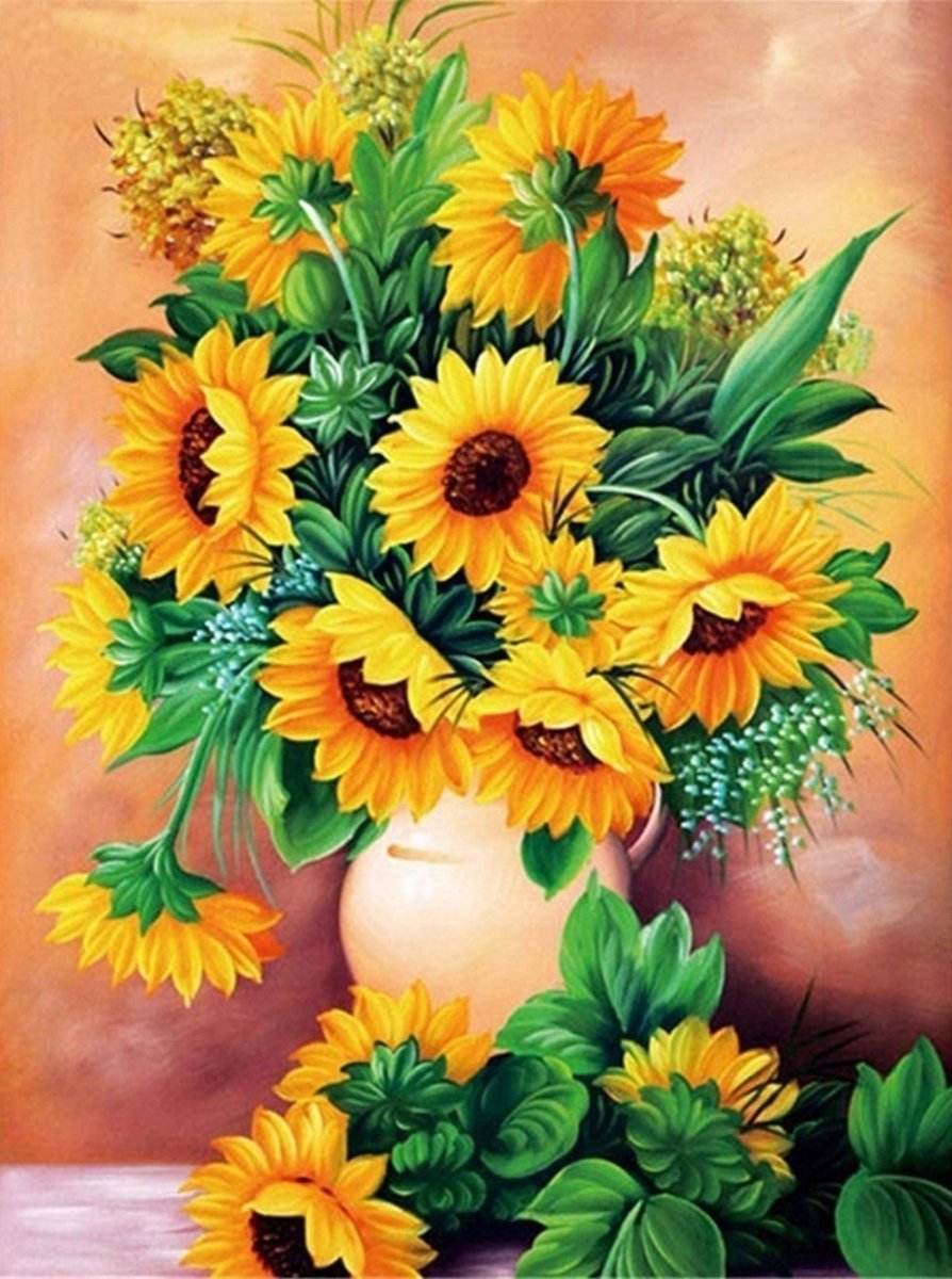 Haft Diamentowy Słoneczniki 2 40x50