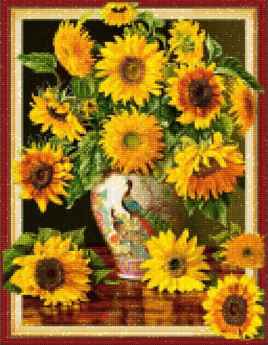 Haft Diamentowy Słoneczniki 3 40x50