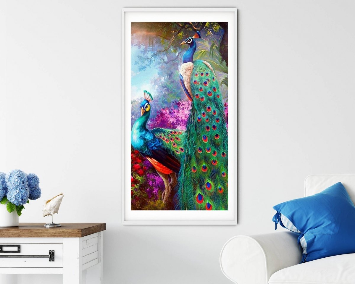 Haft Diamentowy Królewskie Pawie 50x95 cm