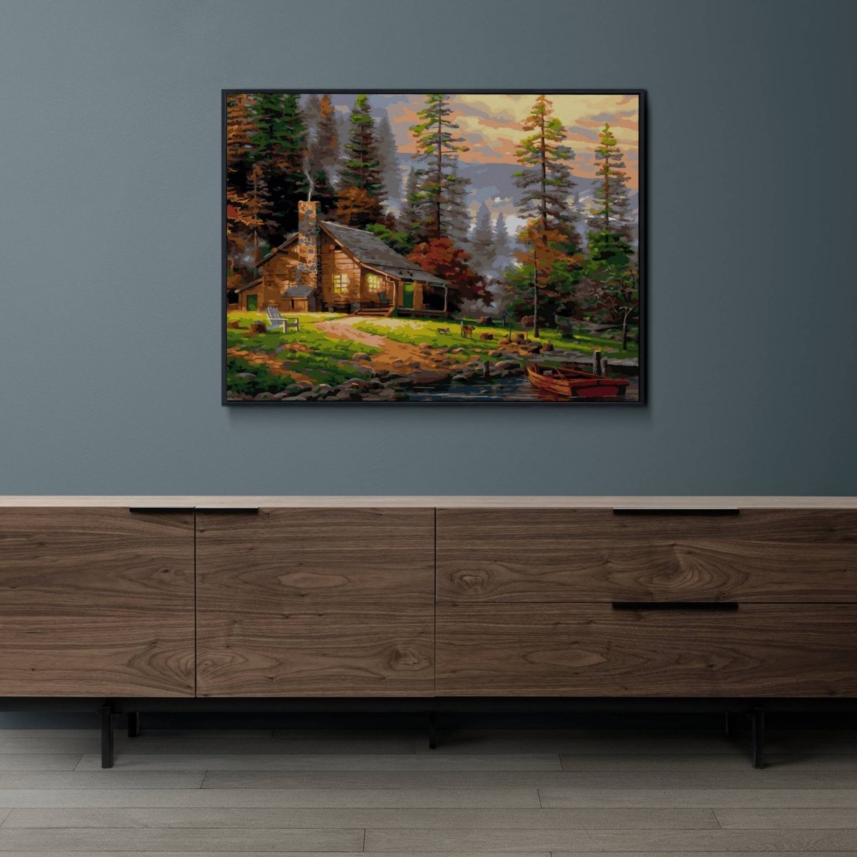 Malowanie Po Numerach Zestaw Dom w lesie 40x50