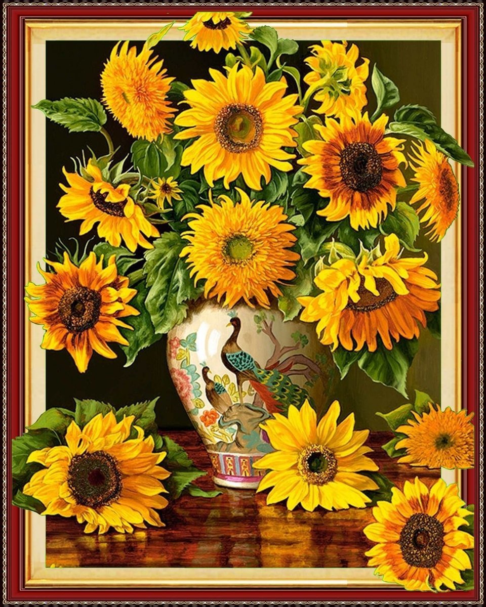 Haft Diamentowy Słoneczniki 3 40x50