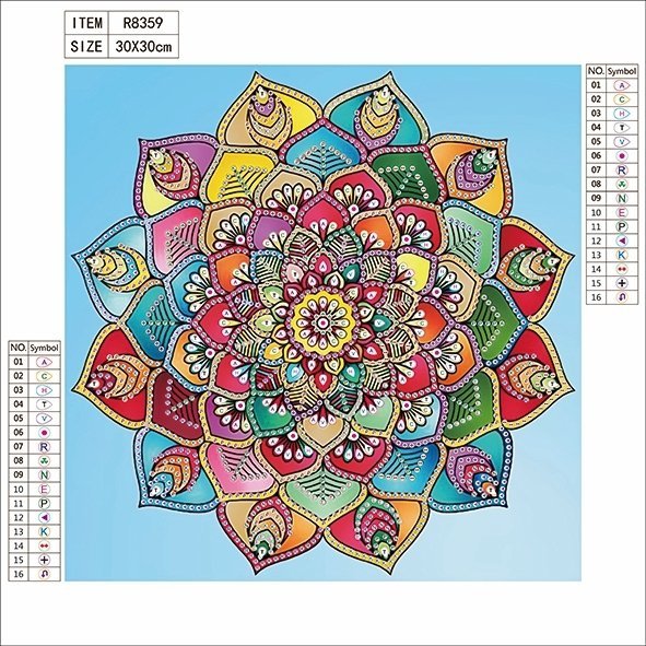 Haft Diamentowy Mandala Radości 30x30 cm