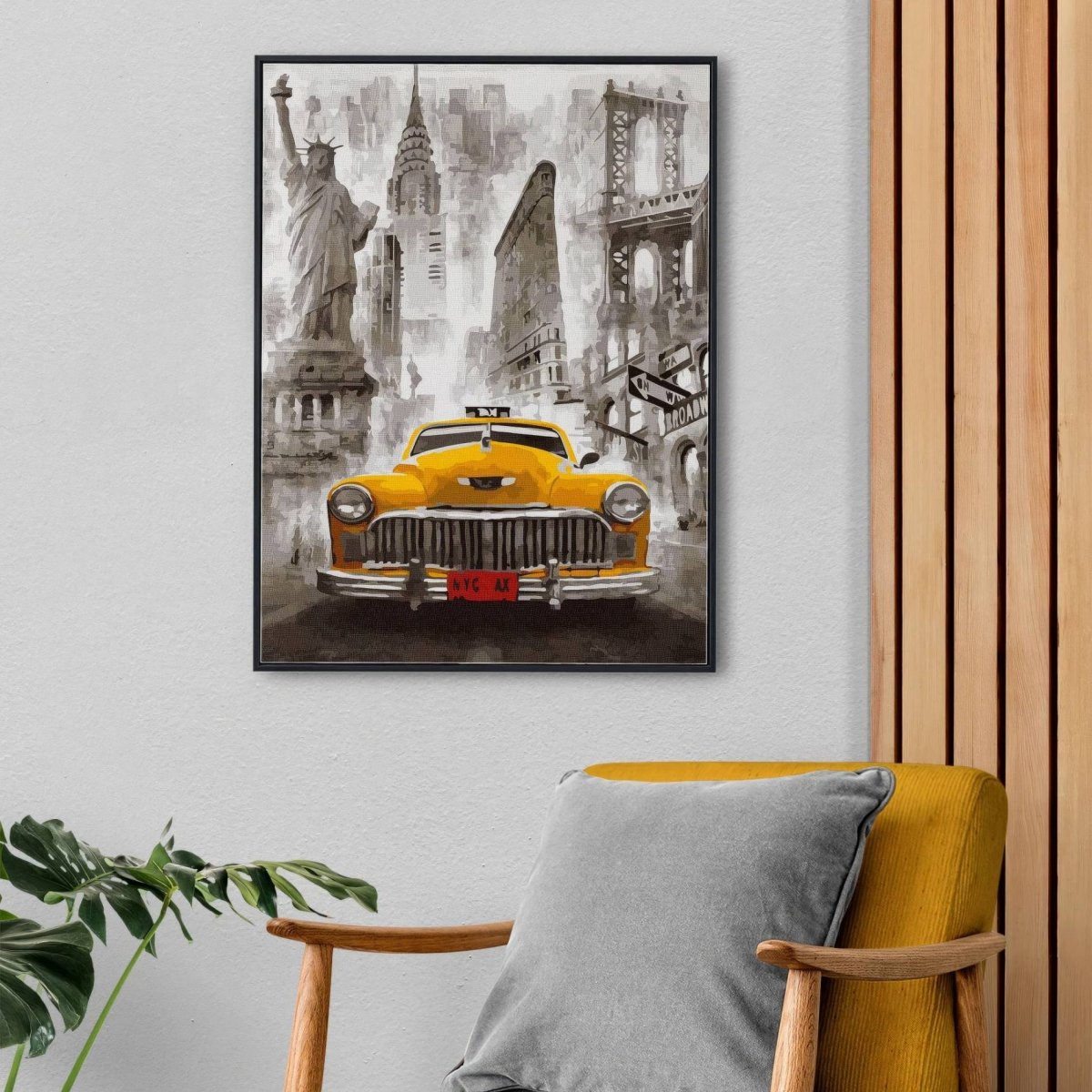 Malowanie Po Numerach Zestaw Samochód w Nowym Jorku 40x50
