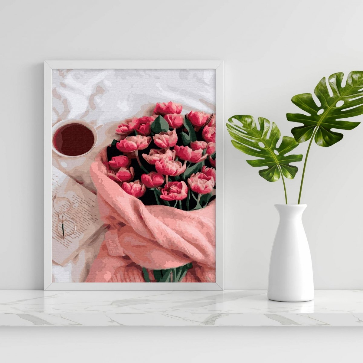 Malowanie Po Numerach Zestaw Bukiet Tulipanów 40x50