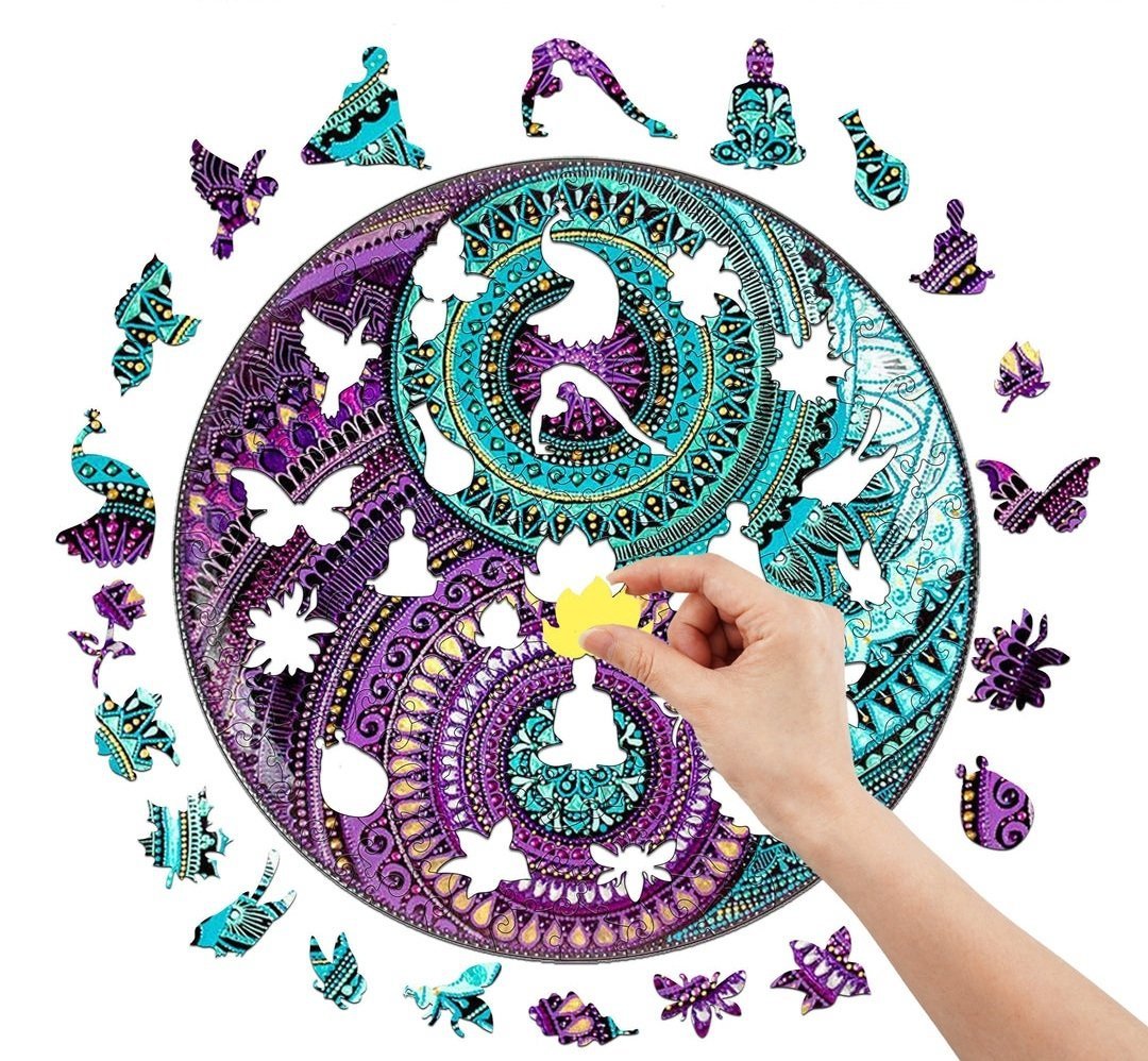 Puzzle Drewniane Mandala Yin Yang M