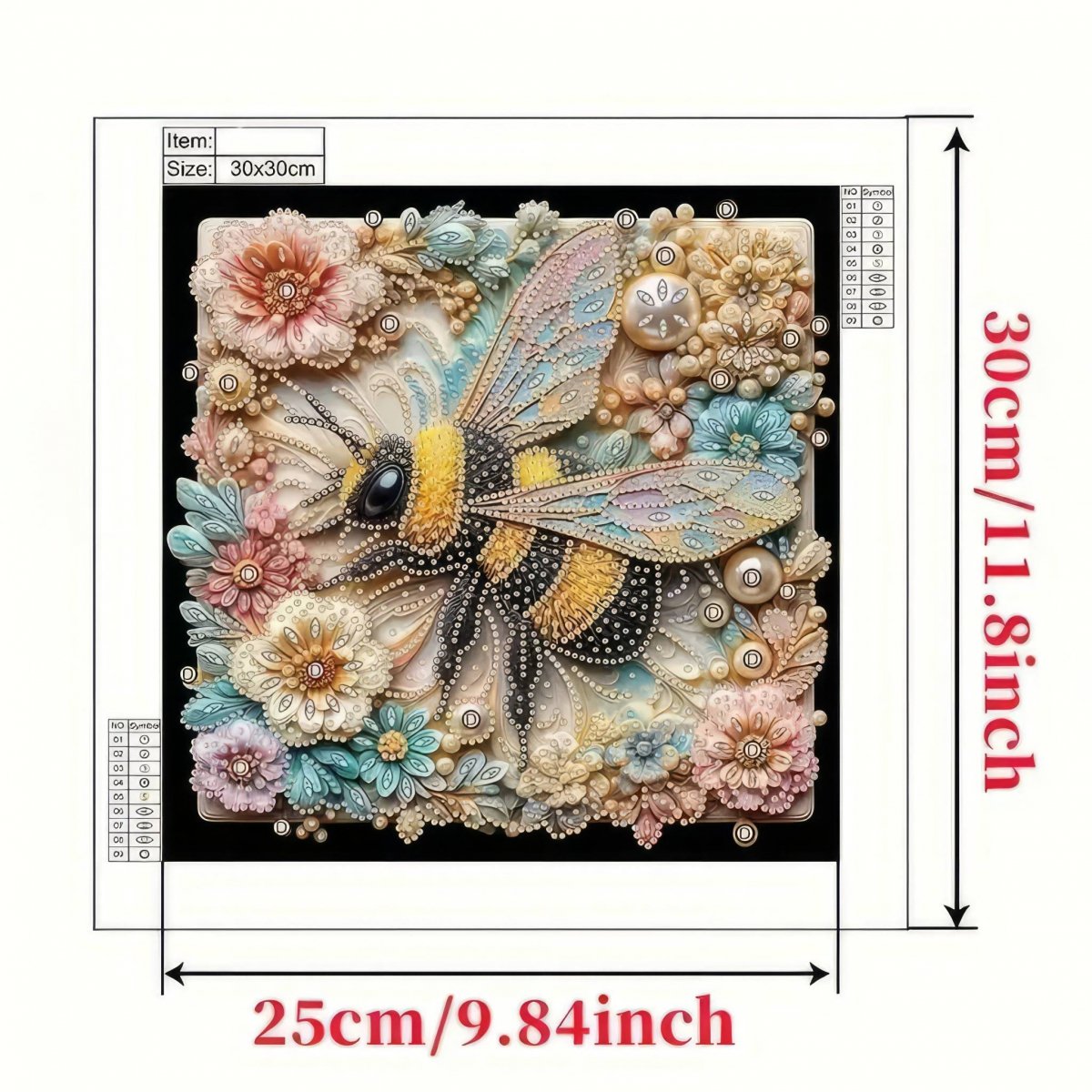 Haft Diamentowy Pszczółkowe Szczęście 30x30 cm