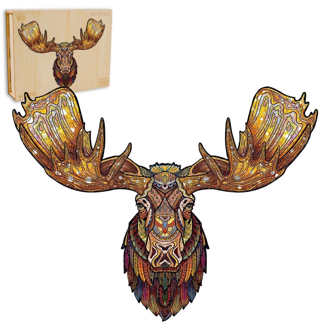 Puzzle Drewniane Królewski Łoś XL