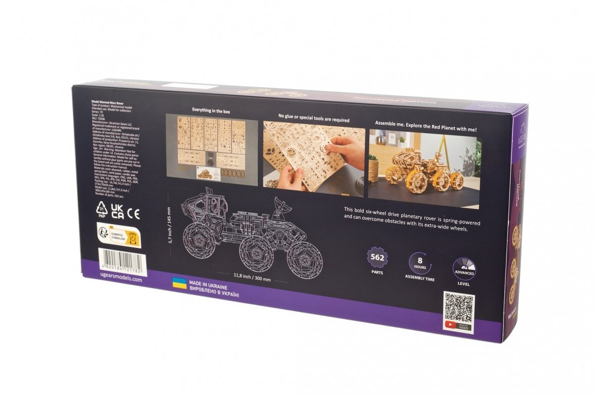 Puzzle 3D Drewniane Załogowy Łazik Marsjański uGEARS