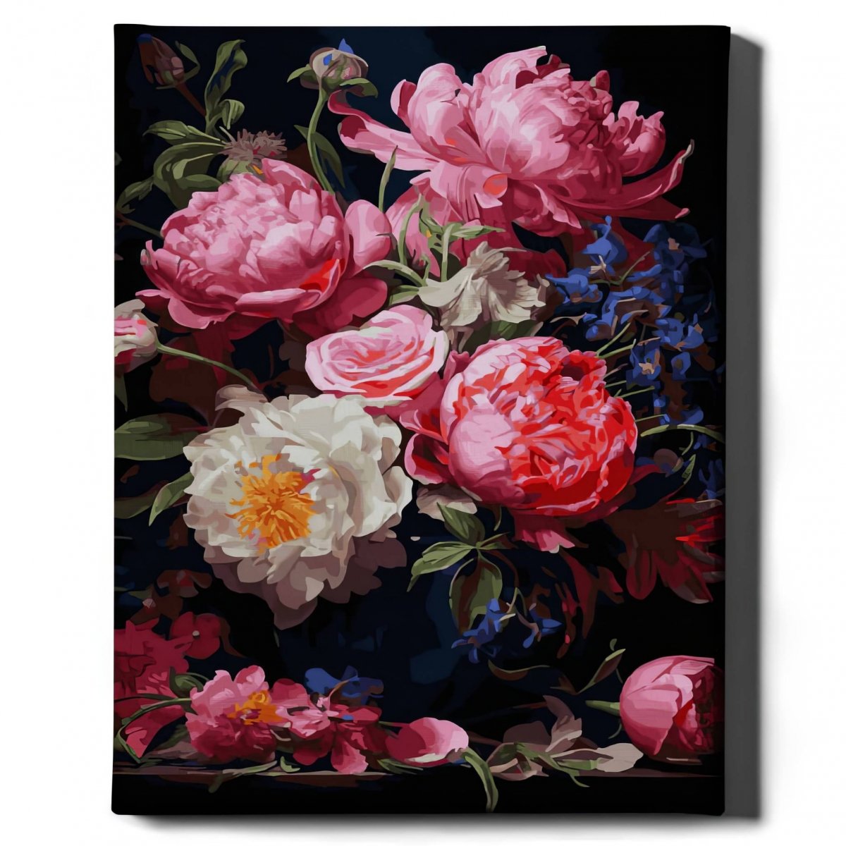 Malowanie Po Numerach Zestaw Peonie i Róże 40x50