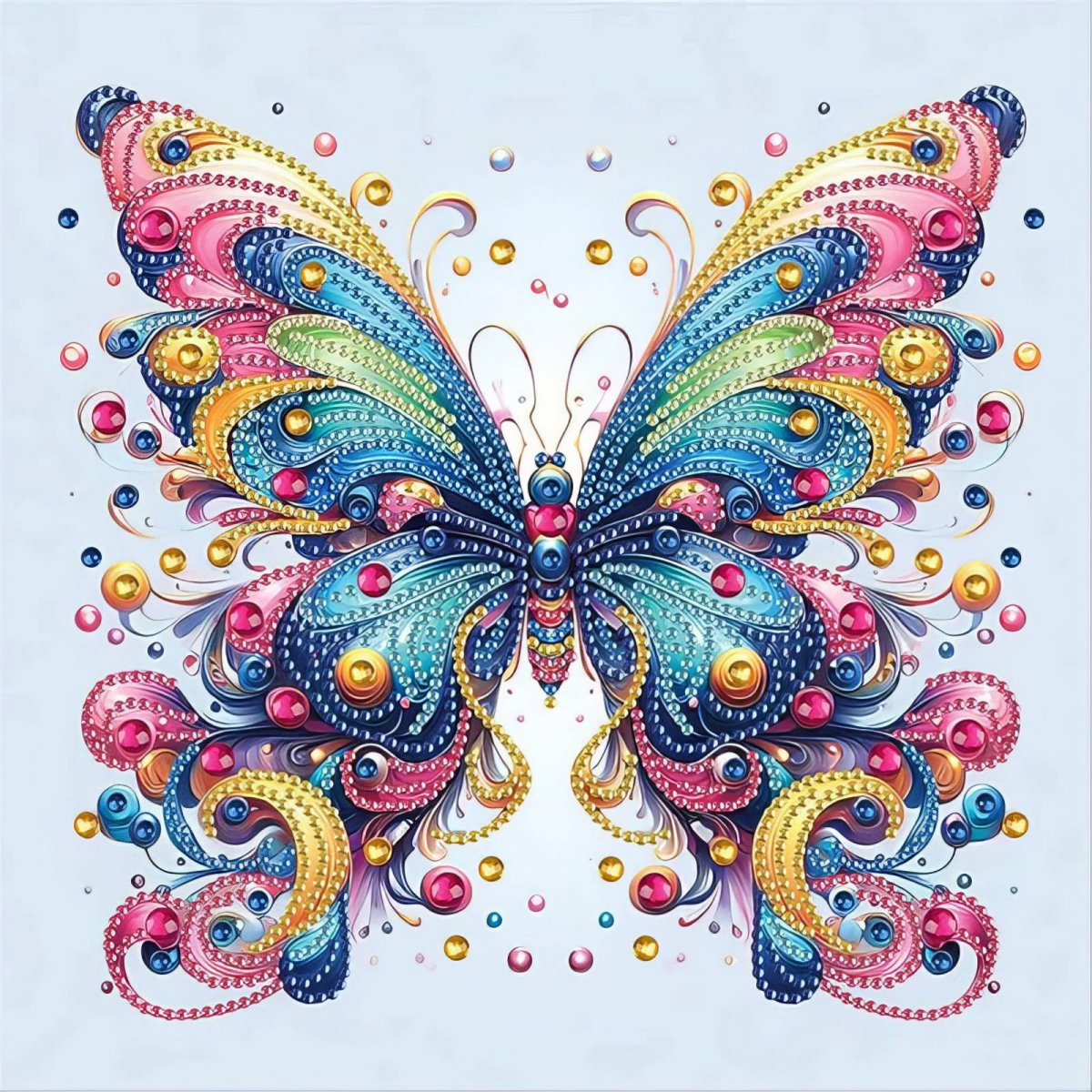 Haft Diamentowy Motyl Barw 30x30 cm