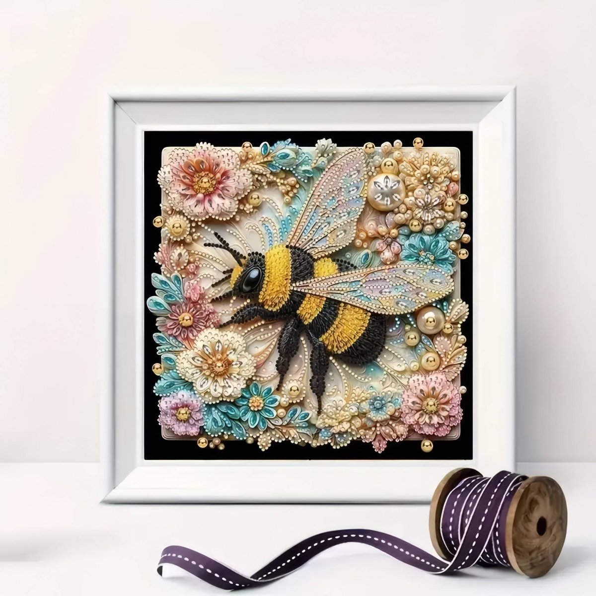 Haft Diamentowy Pszczółkowe Szczęście 30x30 cm