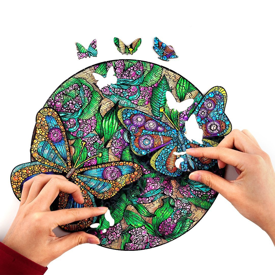 Puzzle Drewniane PIĘKNE MOTYLE M