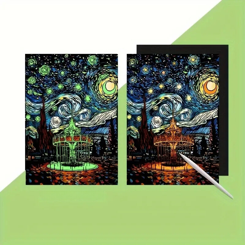 Świecąca w Ciemności Zdrapka Park Rozrywki 40x28 cm 