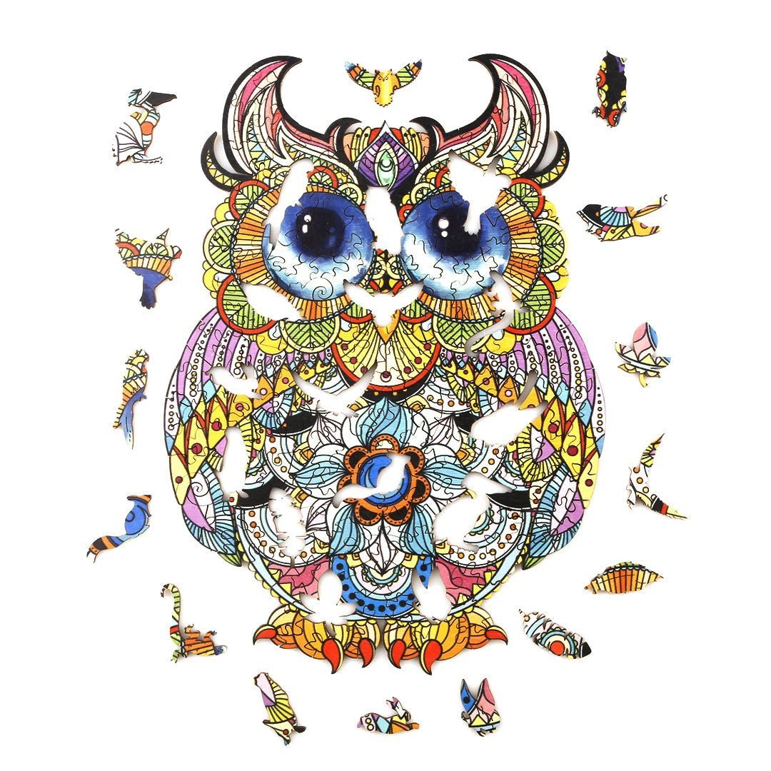 Puzzle Drewniane Urocza Sowa XL