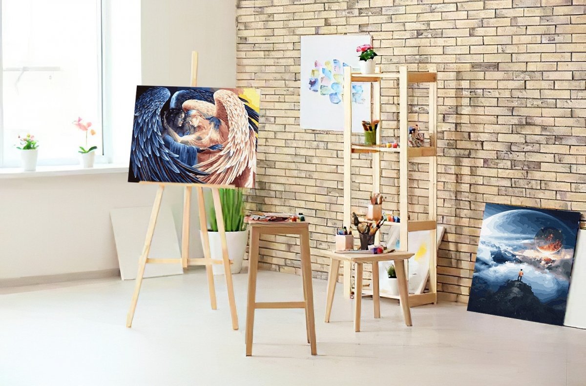 Malowanie Po Numerach Zestaw Uścisk Anioła 40x50