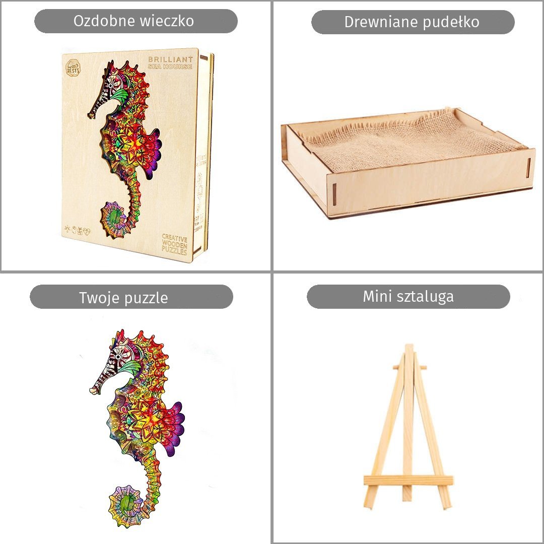 Puzzle Drewniane KONIK WSPANIAŁY S