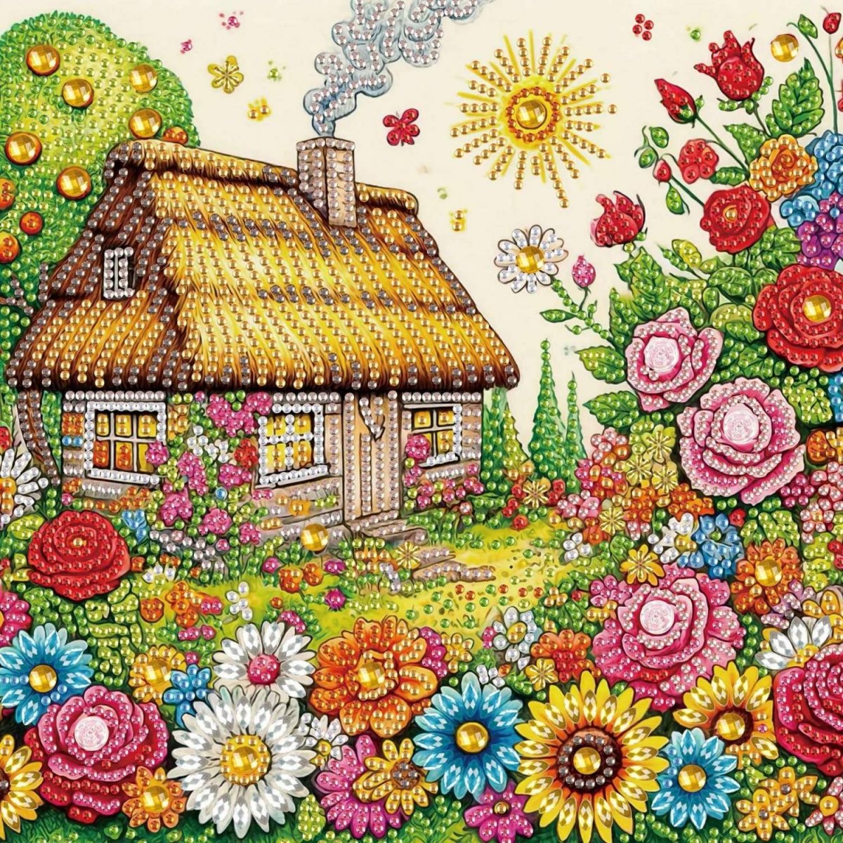 Haft Diamentowy Sielska Chatka 30x30 cm