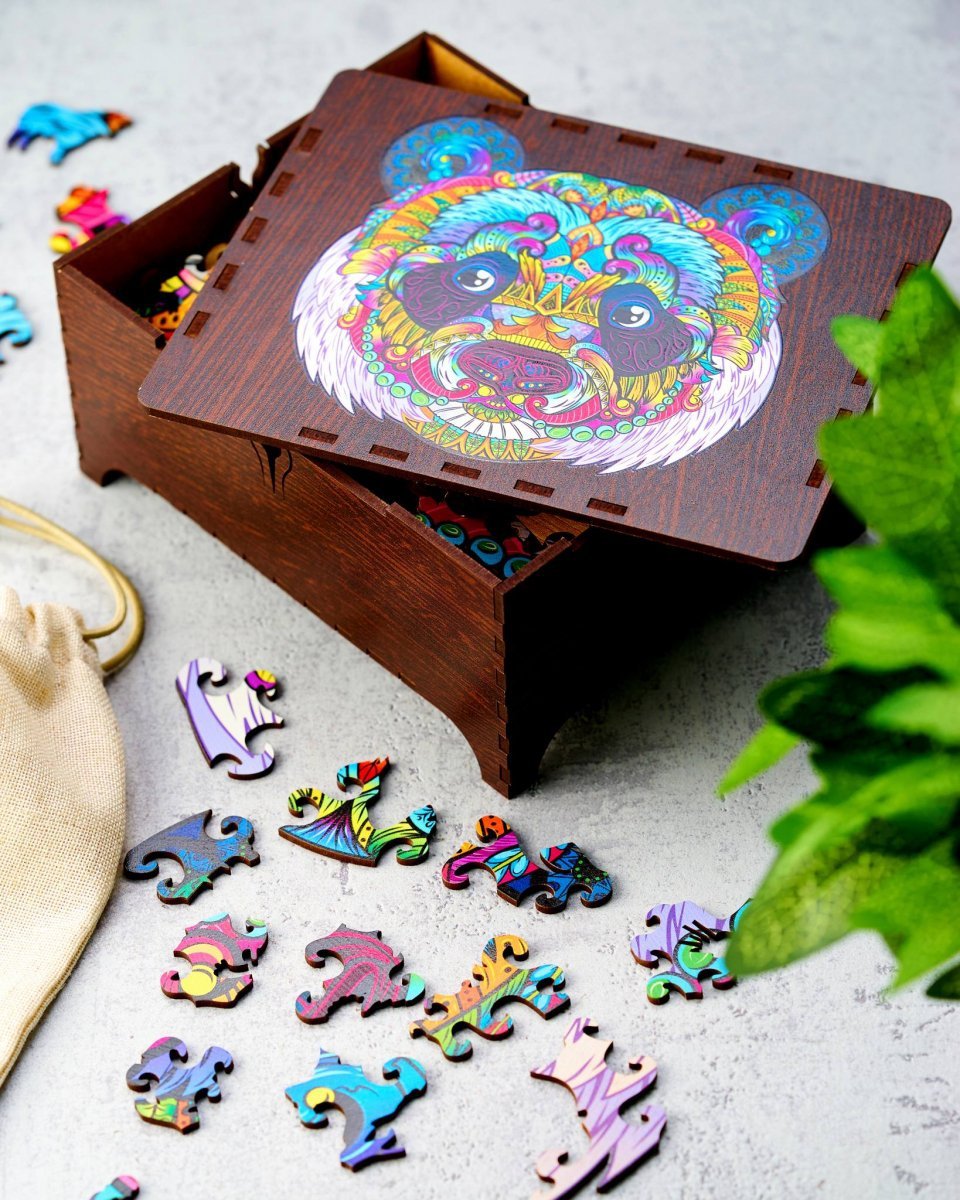 Puzzle Drewniane Baśniowa Panda L