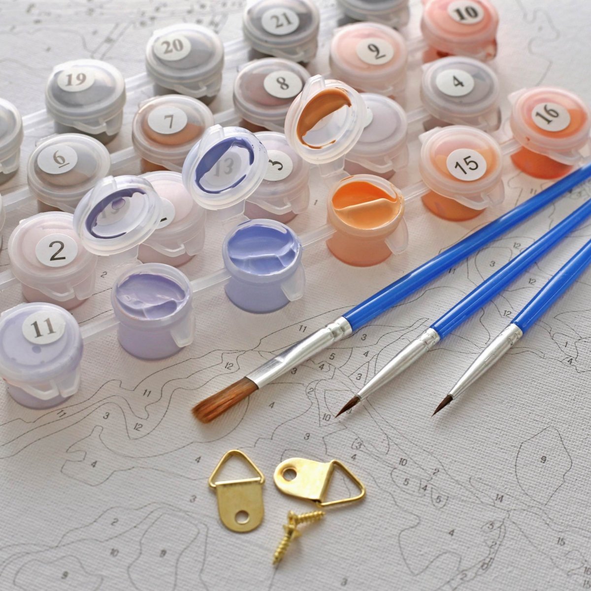 Malowanie Po Numerach Zestaw Zachód słońca nad Hogwartem 40x50