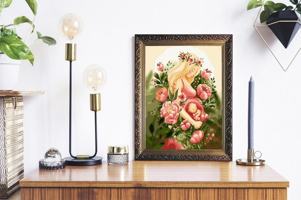 Malowanie Po Numerach Zestaw Cud w Mamie 40x50