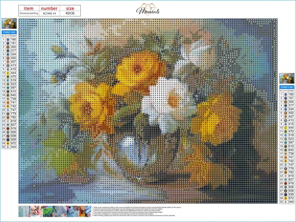 Haft Diamentowy Herbaciany Urok 30x40 cm
