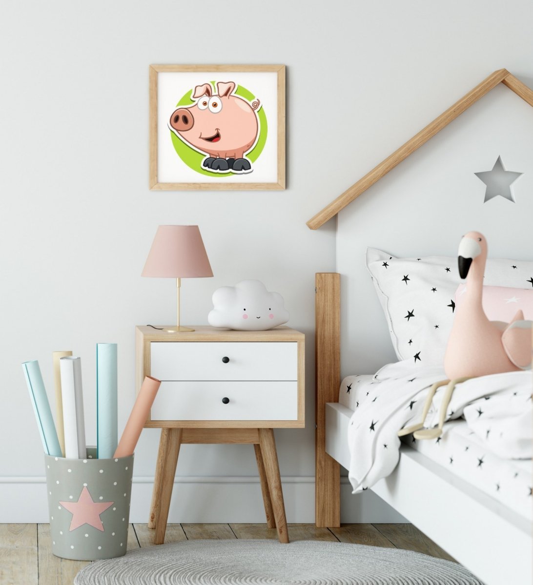 Haft Diamentowy Śliczna Świnka 25x25 cm