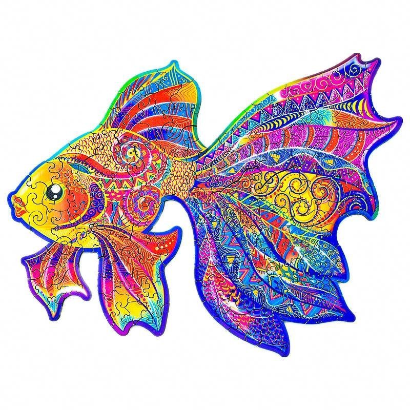 Puzzle Drewniane Piękna Złota Rybka A5
